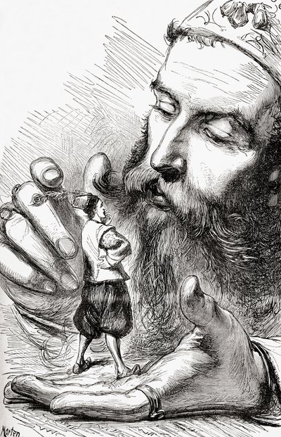 My Little Friend Grildrig, You Have Made a Most Admirable Panegyric upon Your Country, Illustration from 